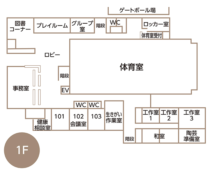 寺尾地区センター・鶴寿荘1階間取り図